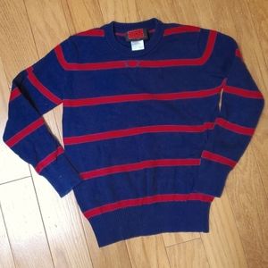 Kids Navy/Red Striped Sweater